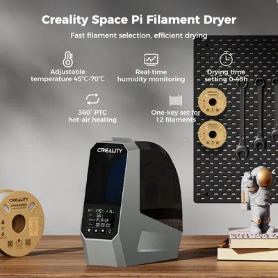 Creality Space Pi Filament Dryer Box Upgraded Filament Storage Dehydrator Adjustable Temperature 45℃-70℃ Heating 0-48h Timing