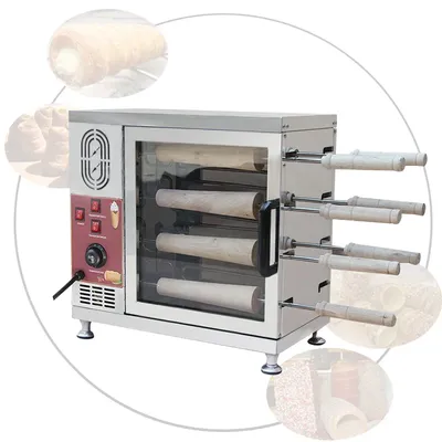 3000W Chimney Roll Machine Constant Temperature Automatic Rotating Commercial Toaster Equipment Hungarian Specialty Snacks