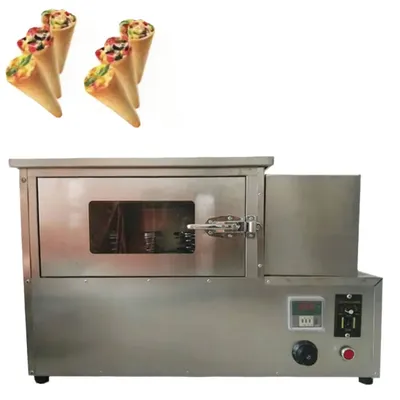 Hand Held Sweet Cone Pizza Machine Equipped with Rotary Oven Factory Hot Sale Rotary Pizza Oven Machine