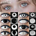 EYESHARE 1 paio di lenti a contatto per Halloween per occhi Lenti cosplay Lenti anime Accessori anime Lenti Lenti nere Lenti bianche