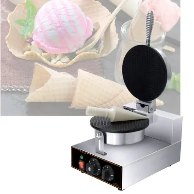 Hot Sale Electric Crispy Egg Roll Machine Waffle Pancake Oven Ice Cream Cone Machine 220V