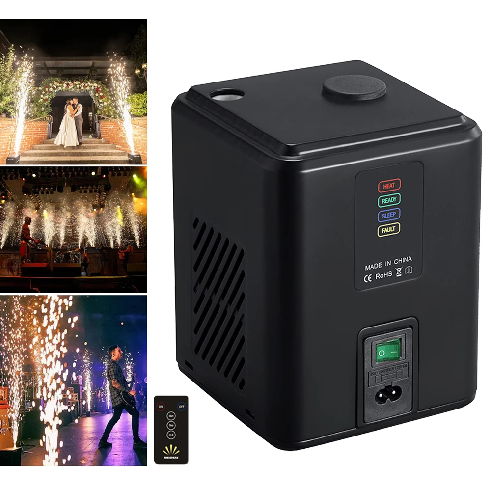 Mini Cold Spark Machine Stage Firework Machine Special Effect Machine With Remote Control for Party Wedding Disco DJ Performance