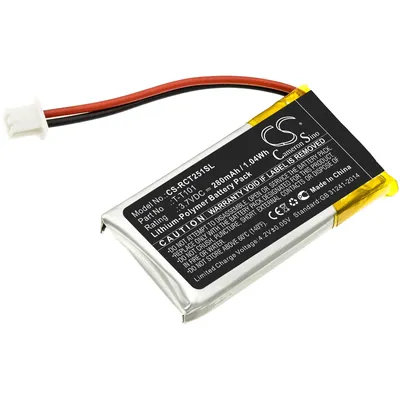 Li-Polymer Wireless Headset Battery for RCA, 3.7V, 280mAh, Compatible Models: 25065, 25111, 25211, 25270