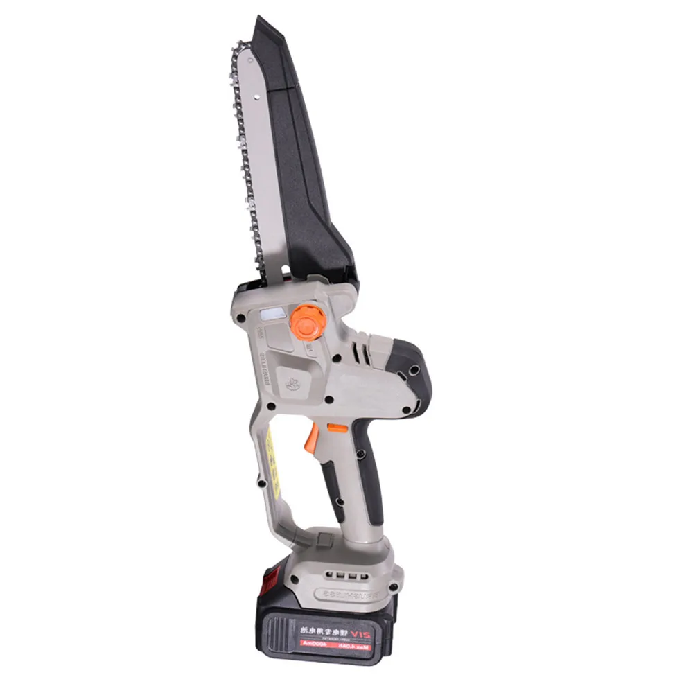 Lithium Battery Chain Saw Handheld Household Rechargeable Outdoor Logging Pruning Chainsaw Single Hand Saw Brushless Chain Saw