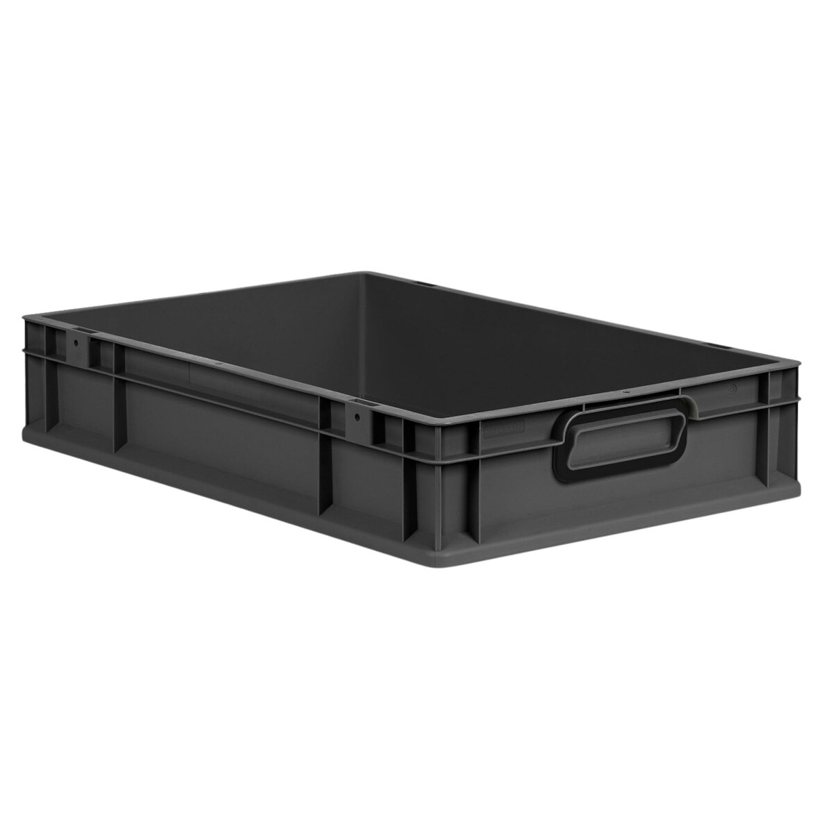 Proregal Eurobox NextGen Color, HxBxT 12x40x60cm, 23 Liter, Griffe schwarz zu, Schwarz, Eurobehälter, Transportbehälter Image