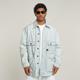 G Star Raw Mens G-star Raw Oversized Chore Jacket - Blue - Size Medium | G Star Raw Sale | Discount Designer Brands