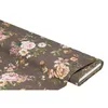 Dekostoff Aquarell-Blumen Lorena, braun-color