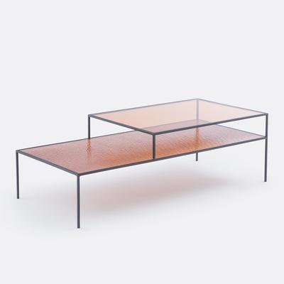 Erita Glass Double Top Coffee Table