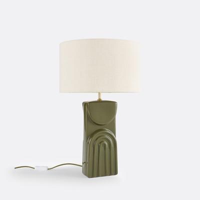 Topia Ceramic & Linen Table Lamp