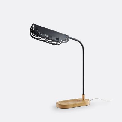 Opia Metal & Oak Adjustable Table Lamp