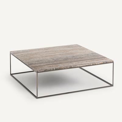 Mahaut Metal and Travertine Coffee Table