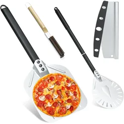 Pelle à Pizza perforée à Long manche de 9/12 pouces, pelle tournante, palette à Pizza pour la cuisson de Pizza faite maison
