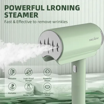 Sejoy Handheld Garment Steamers 150ml Portable Fabric Steamer Fast-Heat 1000W Steam Iron Cleaner for Home Travelling 220v/110v