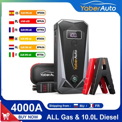 YABER Auto Starthilfe 4000A 26800 mAh Auto Batterie Powerbank Auto Batterie Booster Ladegerät Externe Batterie