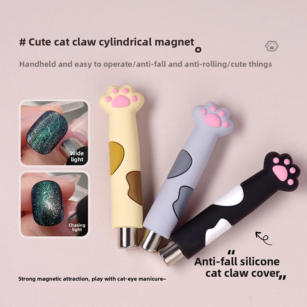 1Pcs Katze Pfote Nagel Magnet Stift Weiche Silikon Zylindrischen Magnetische Zauberstab für Französisch Cat Eye Effekt Gel Polnisch maniküre Salon Werkzeug Image