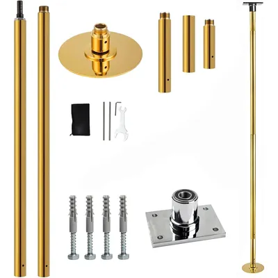 Permanent 45mm Fixed Dance Pole Kit Professional Spinning & Static Dancing Pole Heavy-Duty Steel Pole Dance for Home
