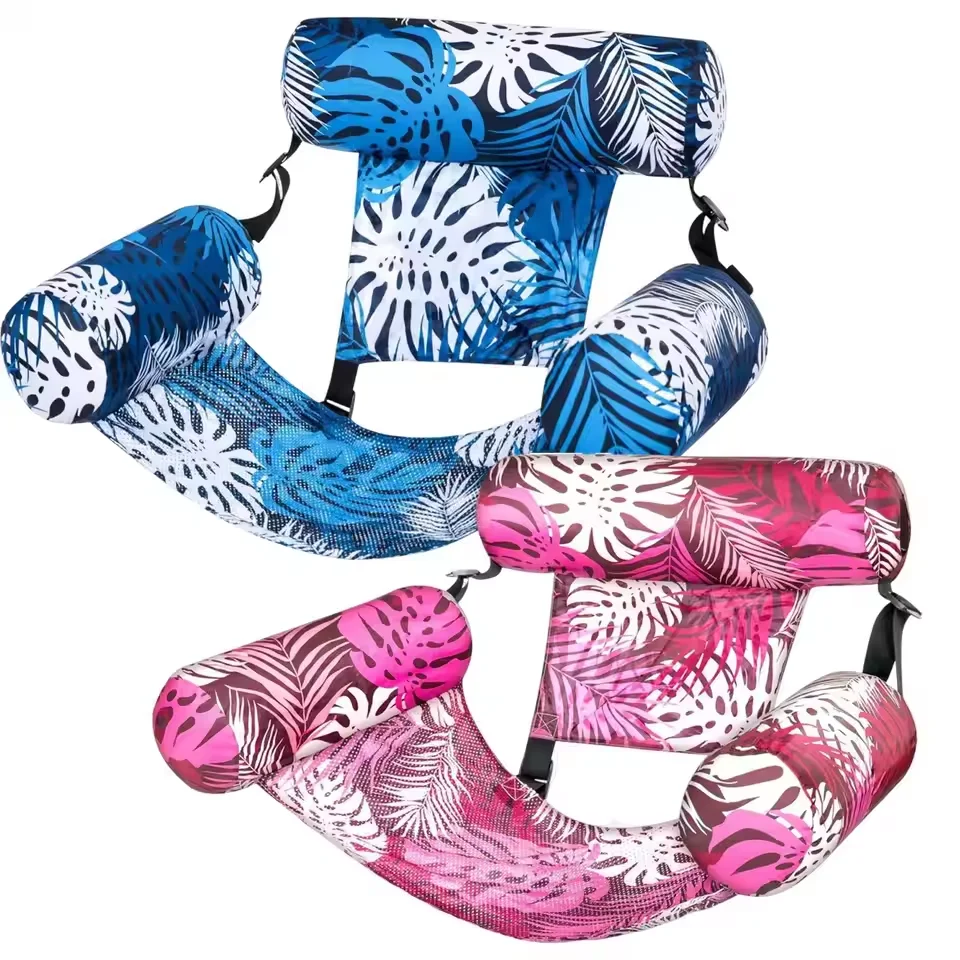 Pool Floats Stühle Aufblasbare Pool-Liege für Erwachsene mit Arm- und Rückenlehne, wasser schwimmende Liege, Wasser-Hängematte für den Sommer-Wasserspaß