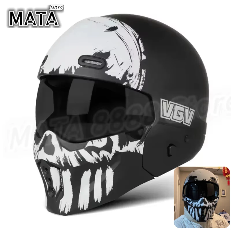 Hot Dot Zertifizierung Scorpion Motorradhelm Retro Helm Krieger Kombinationshelm Motorrad Vier Jahreszeiten Halbhelme Image