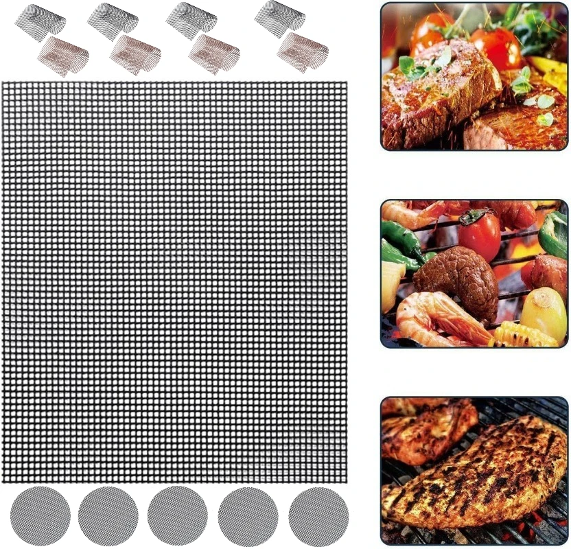 Hochtemperaturbeständige Grill-Netzmatte, schneidbare Grill-Einlage, Grillmatte in Lebensmittelqualität für Fleischscheiben, Serve Naoko's Afrikaans Image