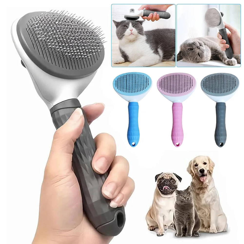 Haustierpinsel Katze Kamm Selbstreinigung Haustier Haarentferner Image