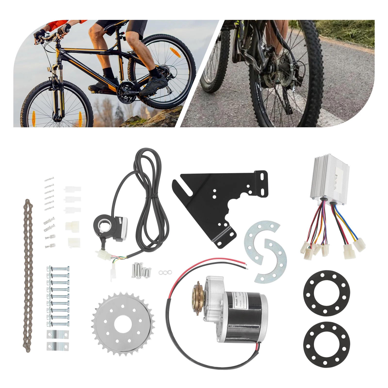 Elektrischer Umrüstsatz, 24 V, 350 W Motor, Elektrofahrrad-Set, Sicherheitsschutz Image