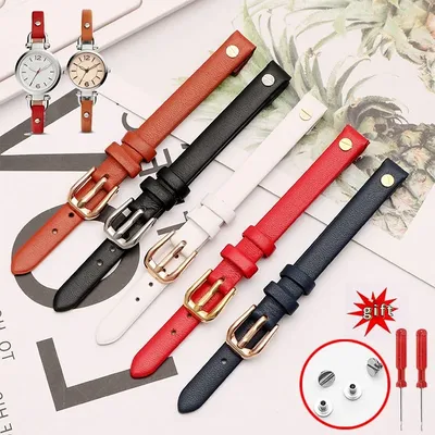 Fashion Echtes leder armband für fossil ES4340 ES4119 ES4000 3745 3861 4026 frauen armband Handgelenk strap 8mm mit schraube Image