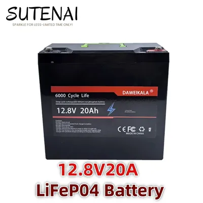 Neue 12 V 20 Ah LiFePO4-Lithiumbatterie DeepCycle wiederaufladbare 18650-Batterie mit 20 A BMS für Solar Wind Marine Fishfinder Ride-on