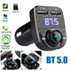 Caricabatteria da auto multifunzionale con doppia porta USB Trasmettitore FM wireless Bluetooth 5.0 Adatta musicale Ricevitore radio per chiamate in vivavoce