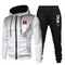 Primavera e autunno 2025 Set di abbigliamento sportivo da uomo, abbigliamento sportivo casual con cerniera da uomo, pantaloni sportivi da esterno, set fitness da uomo