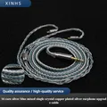 Cavo di aggiornamento per auricolari placcato argento rame a 16 Core XINHS con spina da 2.5/3.5/4.4mm per LZ A7 MK3 iem cable kz cable sennheiser microfono cablato kz cables kz as 16 pro kz cables qdc