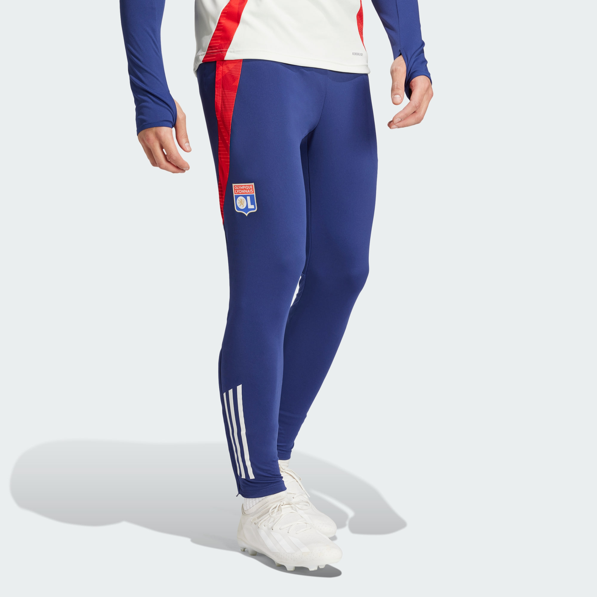 adidas Performance Mens Olympique Lyonnais Tiro 24 Training Pants - Blue Recycled Material - Size 2XL