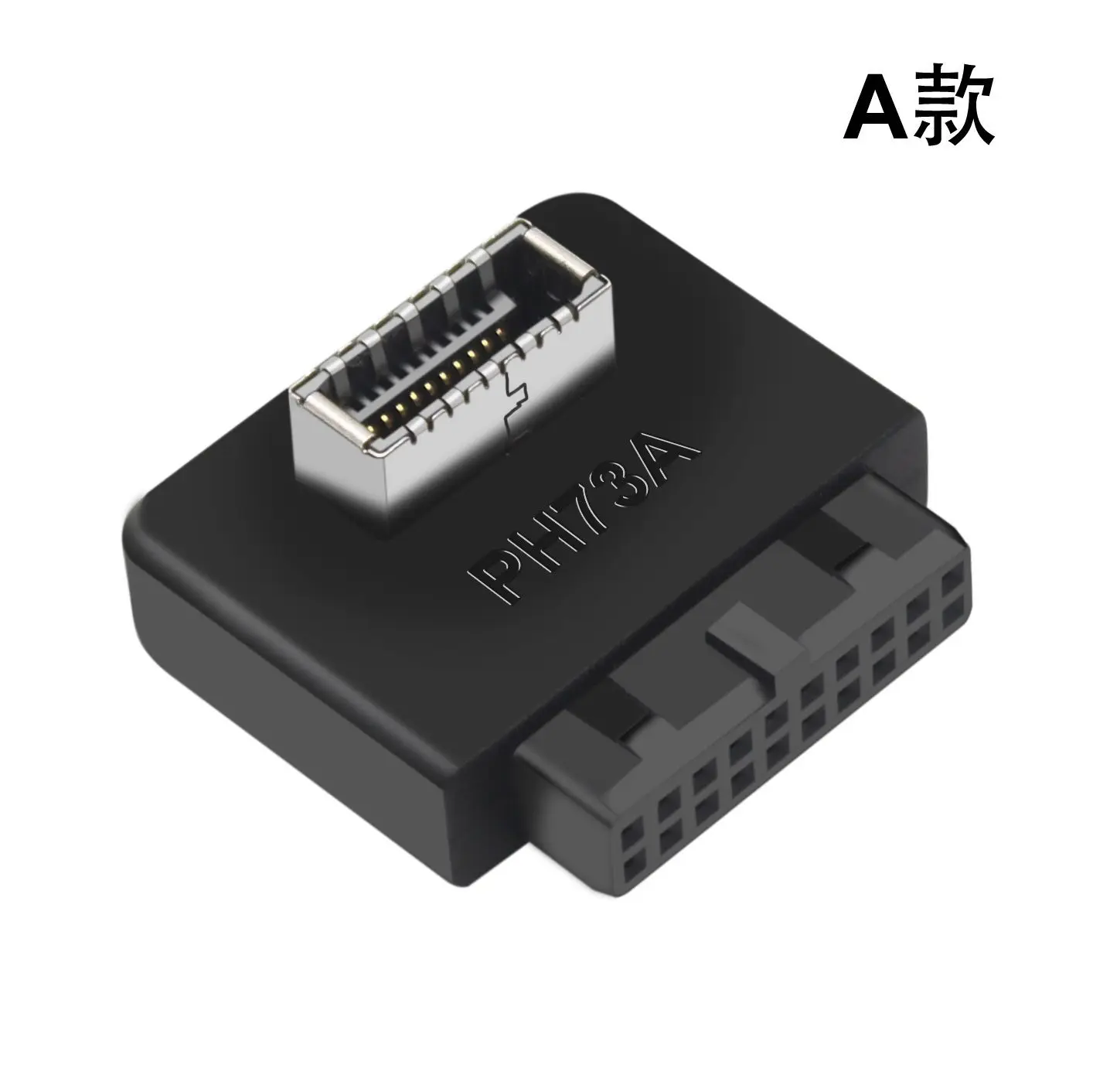 Motherboard USB-Header-Adapter USB 3.0 19-polig 20-polig zu Typ-E 90/3,0 Grad Konverter Front Chassis Typ C Plug-In-Port Image