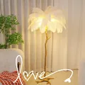 Français chaud romantique plume lampadaires pour salon moderne luxe décor à la maison canapé mur lampadaire mariage intérieur lampe à LED