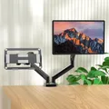 Supporto per doppio monitor Staffa per display espandibile completamente regolabile Supporto da tavolo per braccio monitor per schermi di computer da 13 a 32 pollici