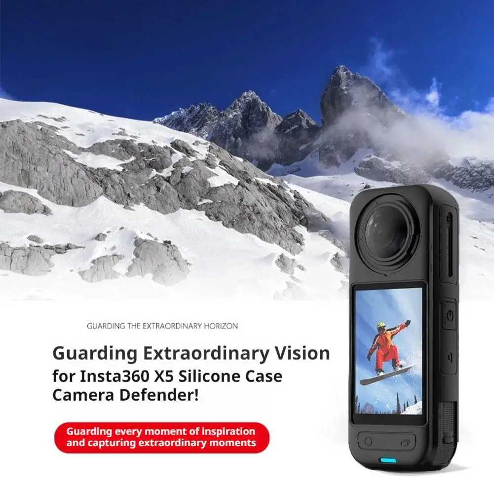 Kamera Schutzhülle Für Insta360 X5 Silikon Hülse Screen Protector Gebogene Schutzhülle Weiche Film Objektiv Kappe Kamera Zubehör Image