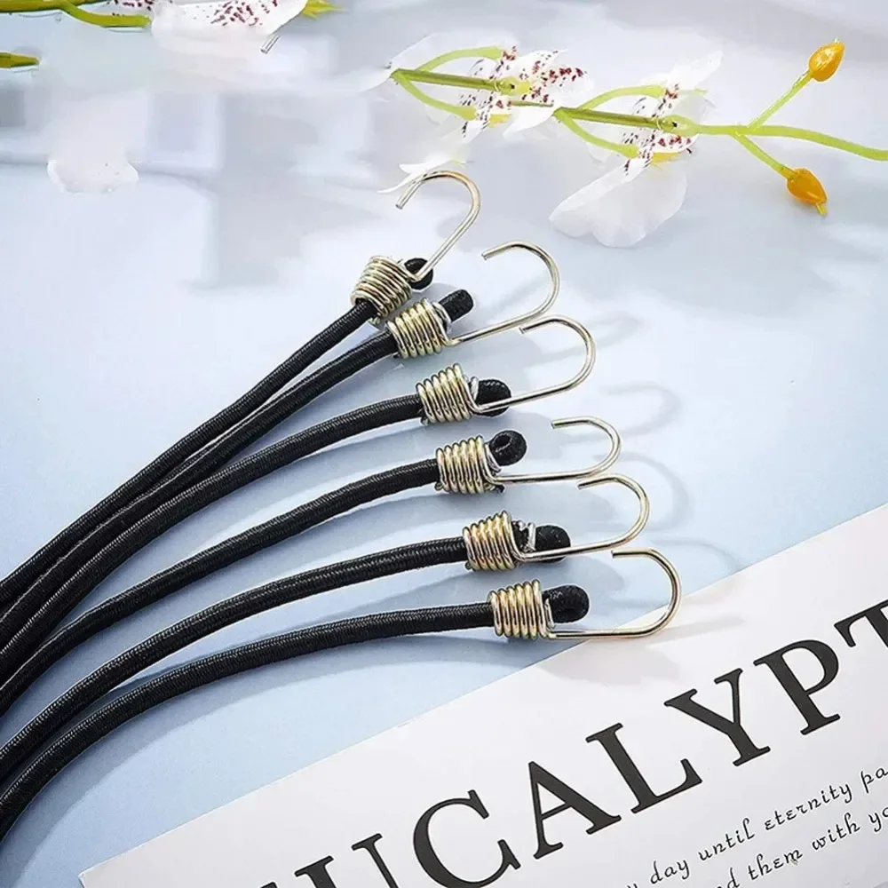 10 Stück 25 cm Bungee-Spanngurte – rutschfeste J-Hakenschnüre zur Gepäcksicherung und Outdoor-Ausrüstung Image