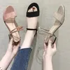 Neue Frauen Sandalen Chunky Heels Slides Sommer Sandale Elegante Schuhe Frauen Slipper Große Größe 34-42 Mode Sommer Sandale frauen