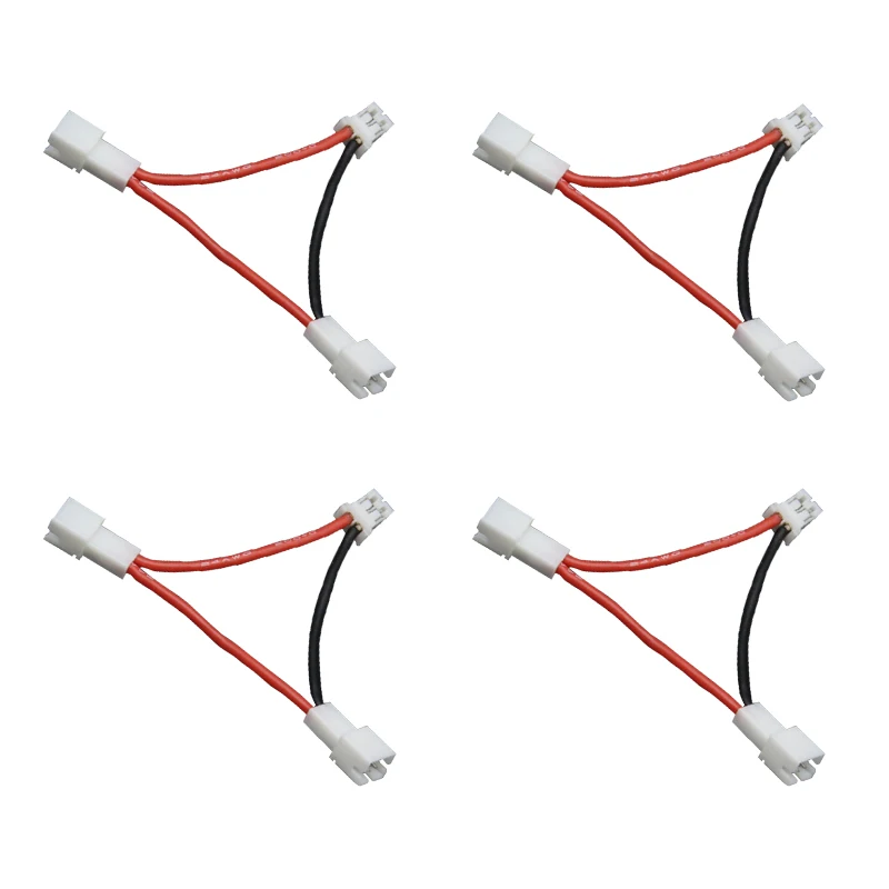 4 Stück ph 2,0 eine Buchse zu zwei Stecker Serie Verbindungs leitung 24awg Silikon draht 1s bis 2s Spannungs erhöhung für RC Drohnen batterie Image