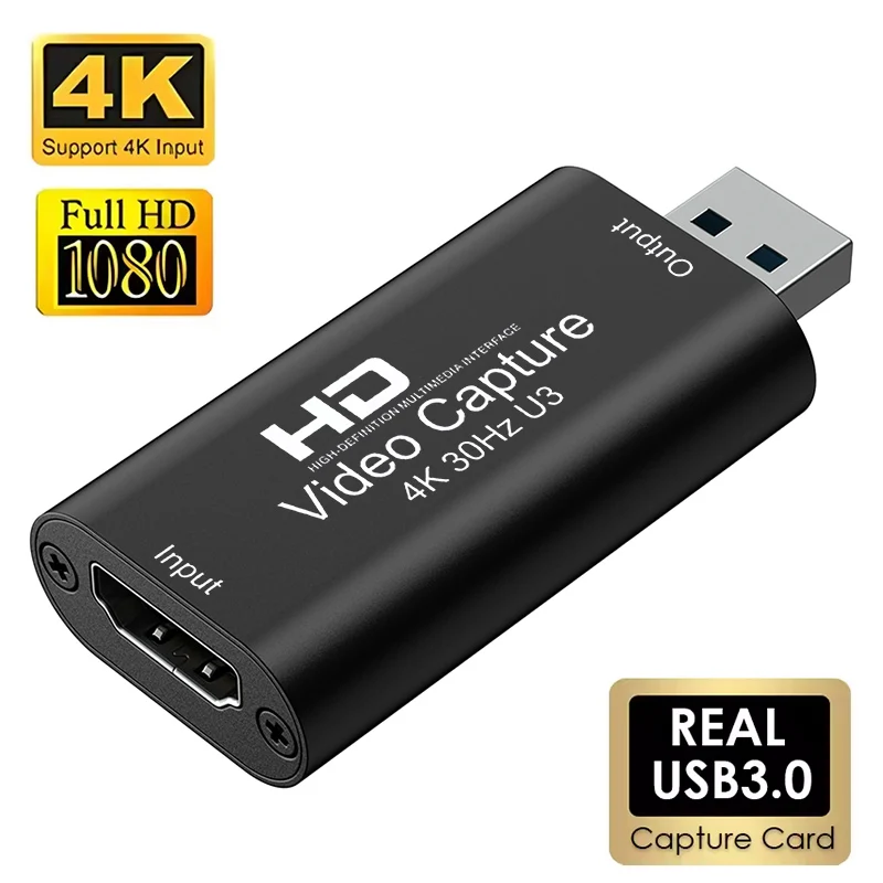 4K 1080P Video Capture Karte USB 3,0 USB 2,0 HDMI-kompatibel Grabber Recorder für PS4 Xbox Spiel kamera Aufnahme Live-Streaming Image