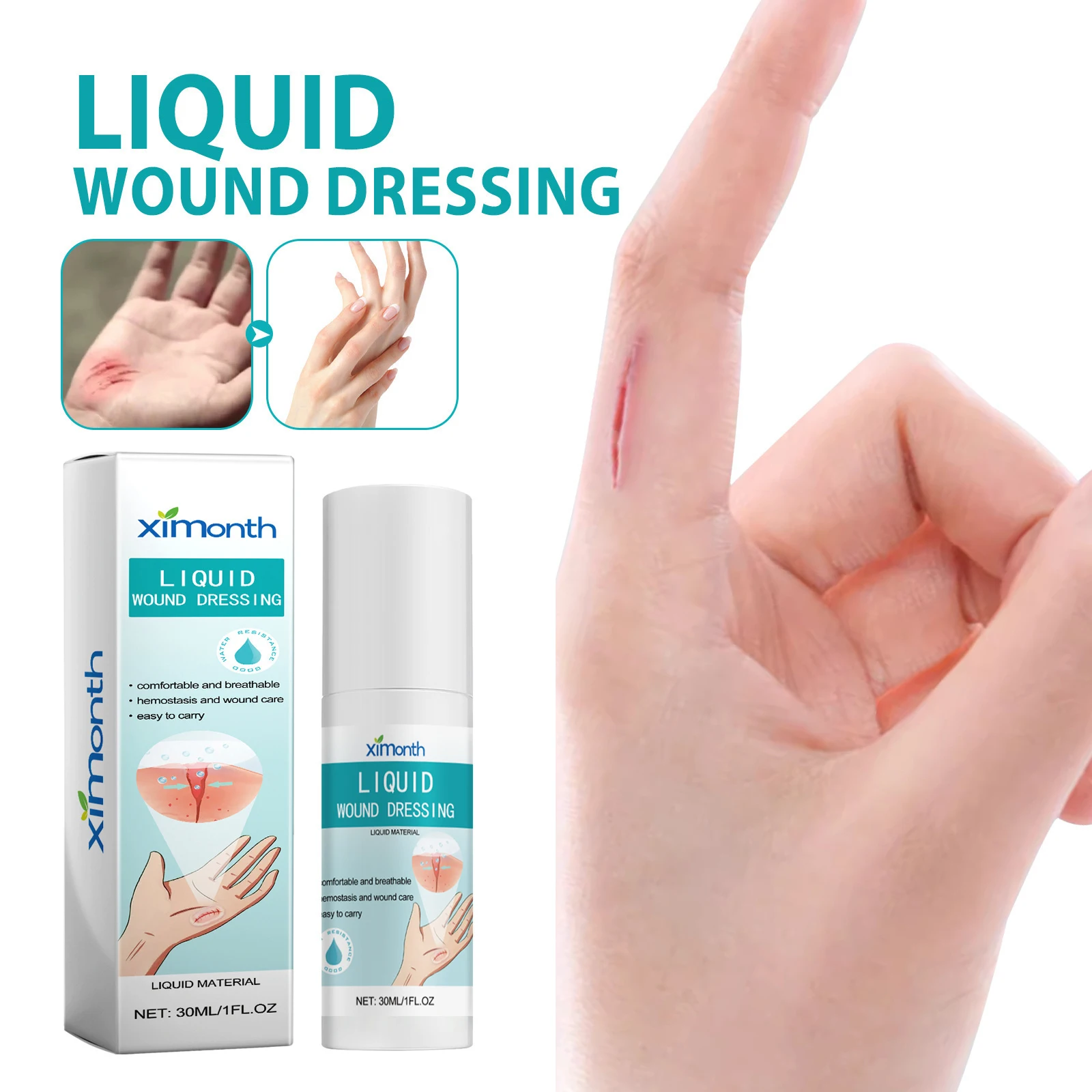 Liquid Bandage Spray Bleeding Bruising Skin Recovery Promote Wound Healing Cleansing Waterproof Breathable Band Aid Mist