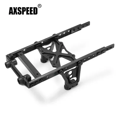 AXSPEED Metall-Chassis-Rahmensatz, verlängerte Schienen, Stoßdämpfer, 4 x 4, Upgrade auf 6 x 6, für Axial SCX10 1/10 RC Crawler Car, modifiziertes Teil