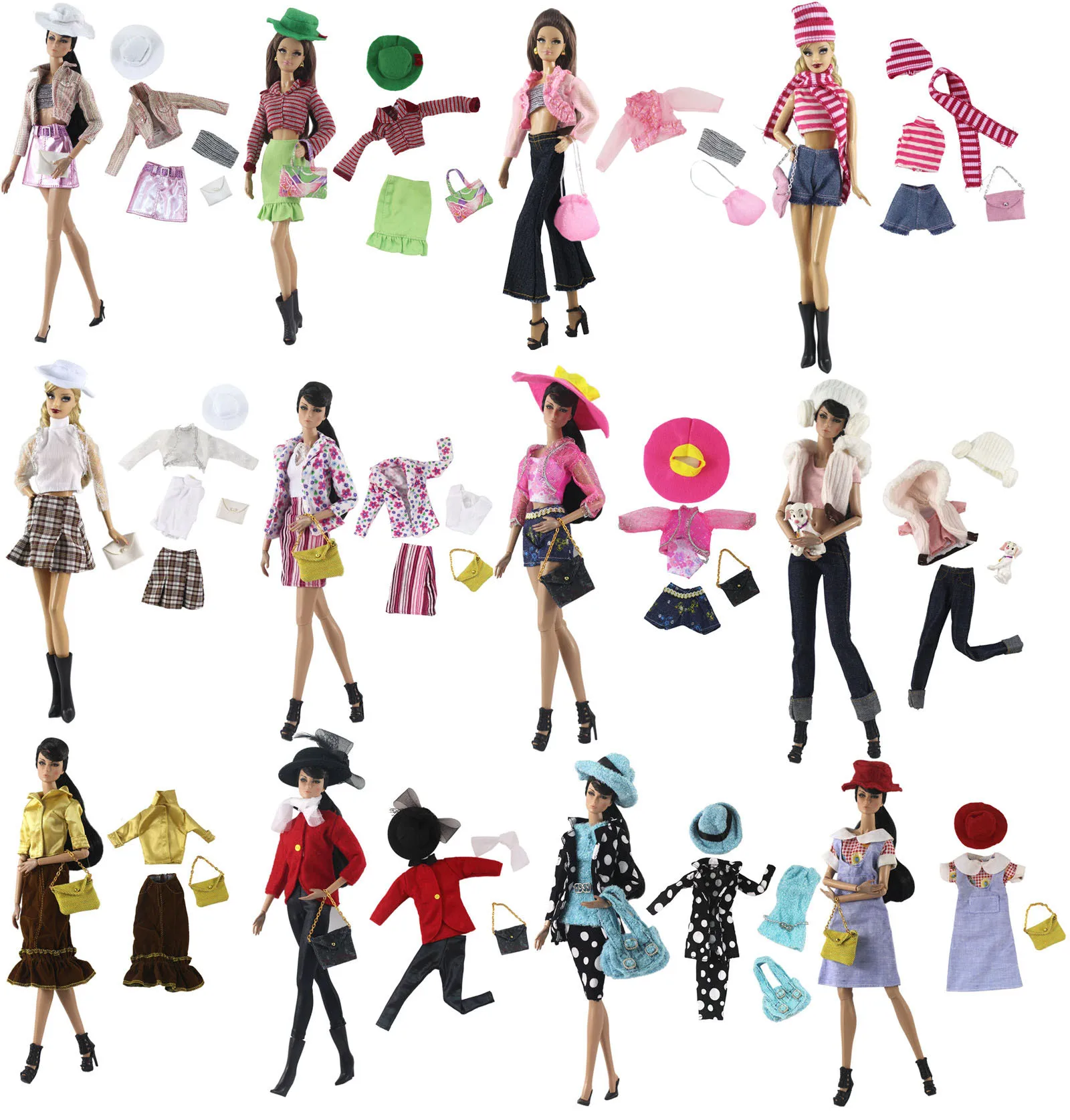 1 Set Puppe Kleidung Maßstab 1:6 Kleid Outfit für 11,5 zoll 30cm Puppe Viele Stil für Wahl Geschenke für mädchen puppe zubehör #2 Image