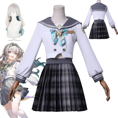 Anime Firefly JK Uniform Cosplay Spiel Honkai:Star Rail Kostüm Perücke Halloween Party Anzug Image