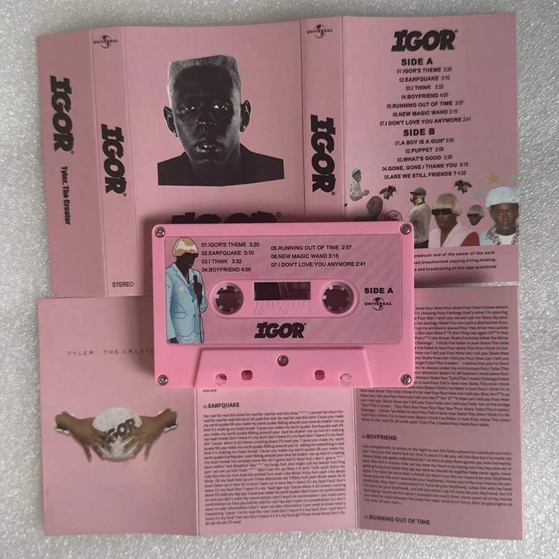 Hip Hop Rap IGOR Album Kassetten Tyler der Schöpfer EARFQUAKE Musik Tape Cosplay Recorder Walkman Auto Soundtracks Box Party Musik