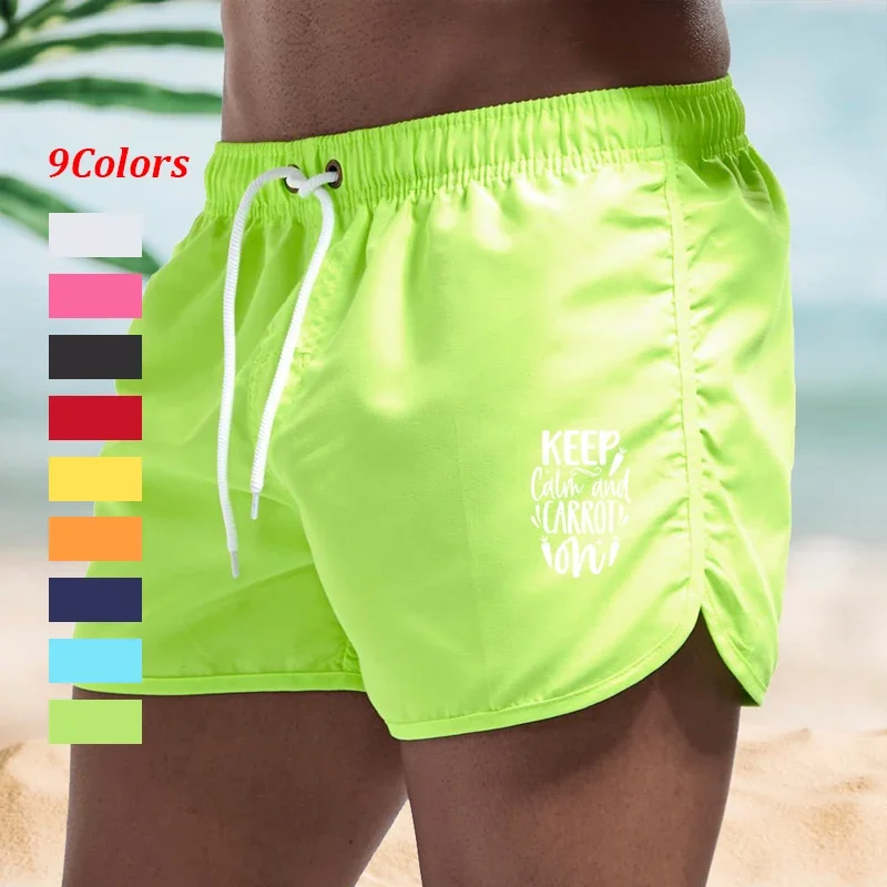 Herren-Boardshorts, atmungsaktiv, Kordelzug, schnell trocknend, mit Taschen, Badeanzug, Badehose, Badeshorts zum Surfen, Strand, Sommer Image