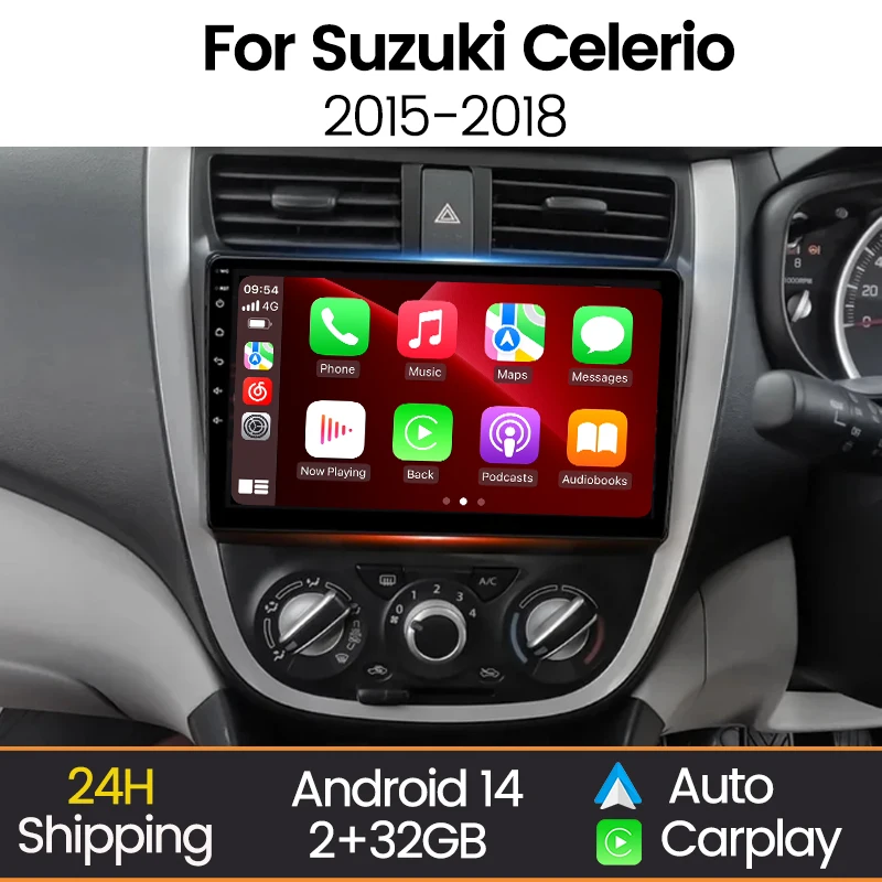 MEKEDE 2 Din Android 14 Auto Radio Multimedia Player Für Suzuki Celerio Cultus 2015-2018 Navigation GPS WIFI android Auto Carplay Image