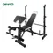 SIHAO – banc de musculation multifonction avec Station de bouclage et de presse des jambes, dossier réglable/siège rembourré pour l'entraînement complet du corps à la salle de sport à domicile