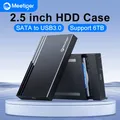 Meetiger Disco rigido esterno da 2,5 pollici Custodia per disco rigido SATA SSD Velocità 5/6 Gbps Tipo-C Adattatore per custodia HDD Custodia esterna mobile