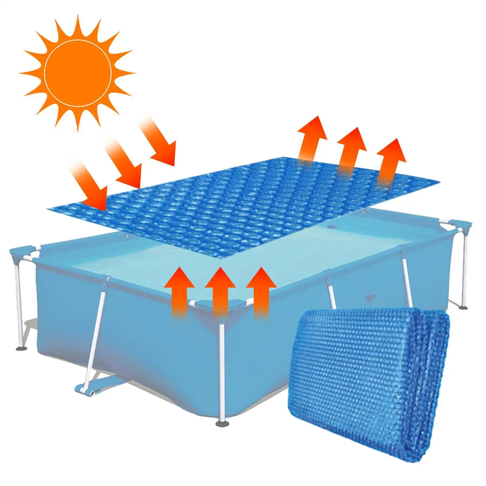 Couverture solaire de piscine couverture solaire rectangulaire pour piscines creusées hors sol couverture solaire de piscine