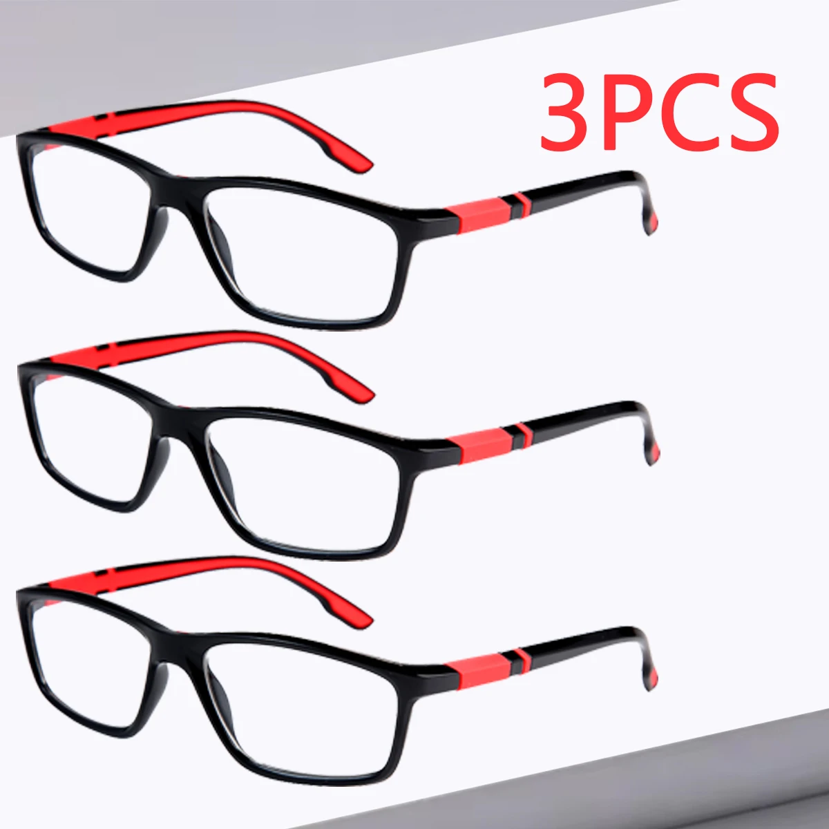 3 stücke Sportliche Ultra-Licht TR90 Sport Lesebrille Mode Anti-Blau Licht Lesebrille Sport Rahmen Unisex Männer frauen Image